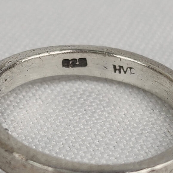 925 Sterling Silver NVC Red Gemstone Stacking Ring Size 8 - Picture 6 of 7